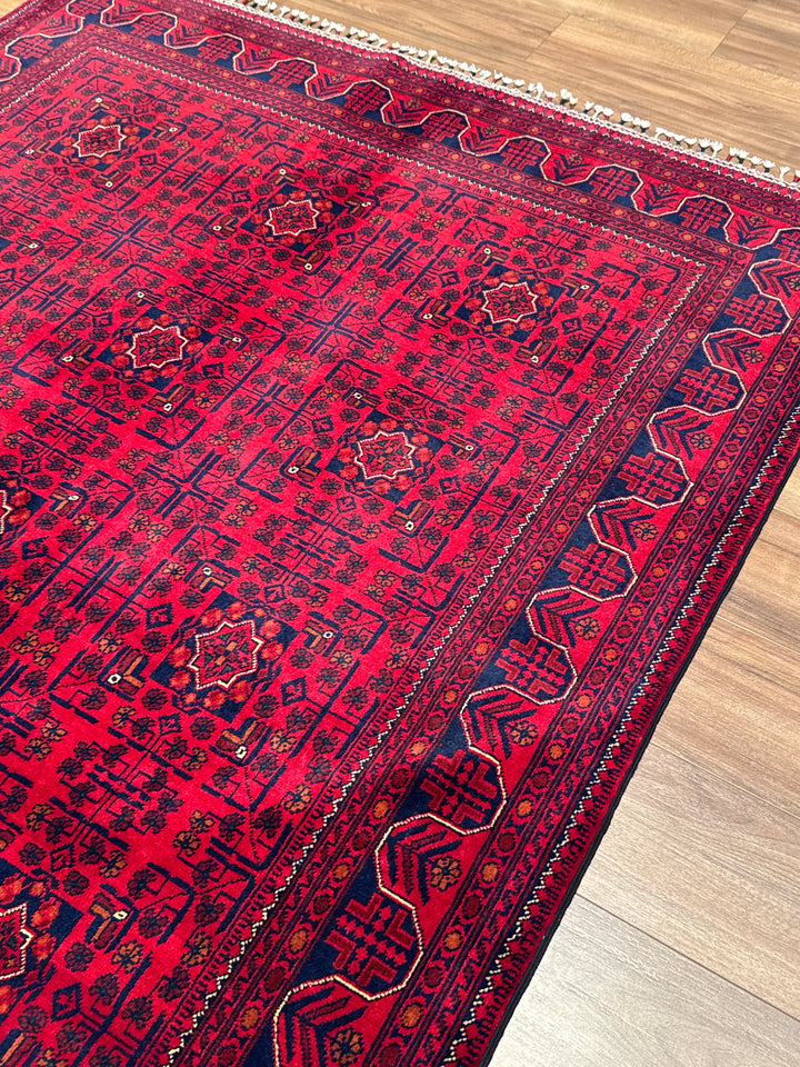 Afgan Halısı Hamyap Orijinal El Dokuması Kök Boya Yün 169x241 4.07 Metrekare - 5x7 ft