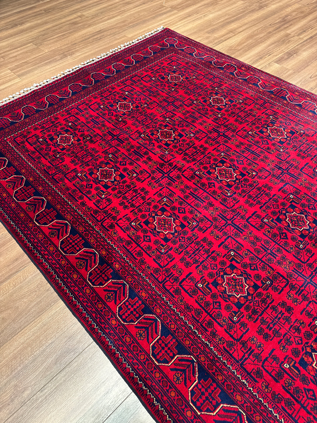 Afgan Halısı Hamyap Orijinal El Dokuması Kök Boya Yün 169x241 4.07 Metrekare - 5x7 ft