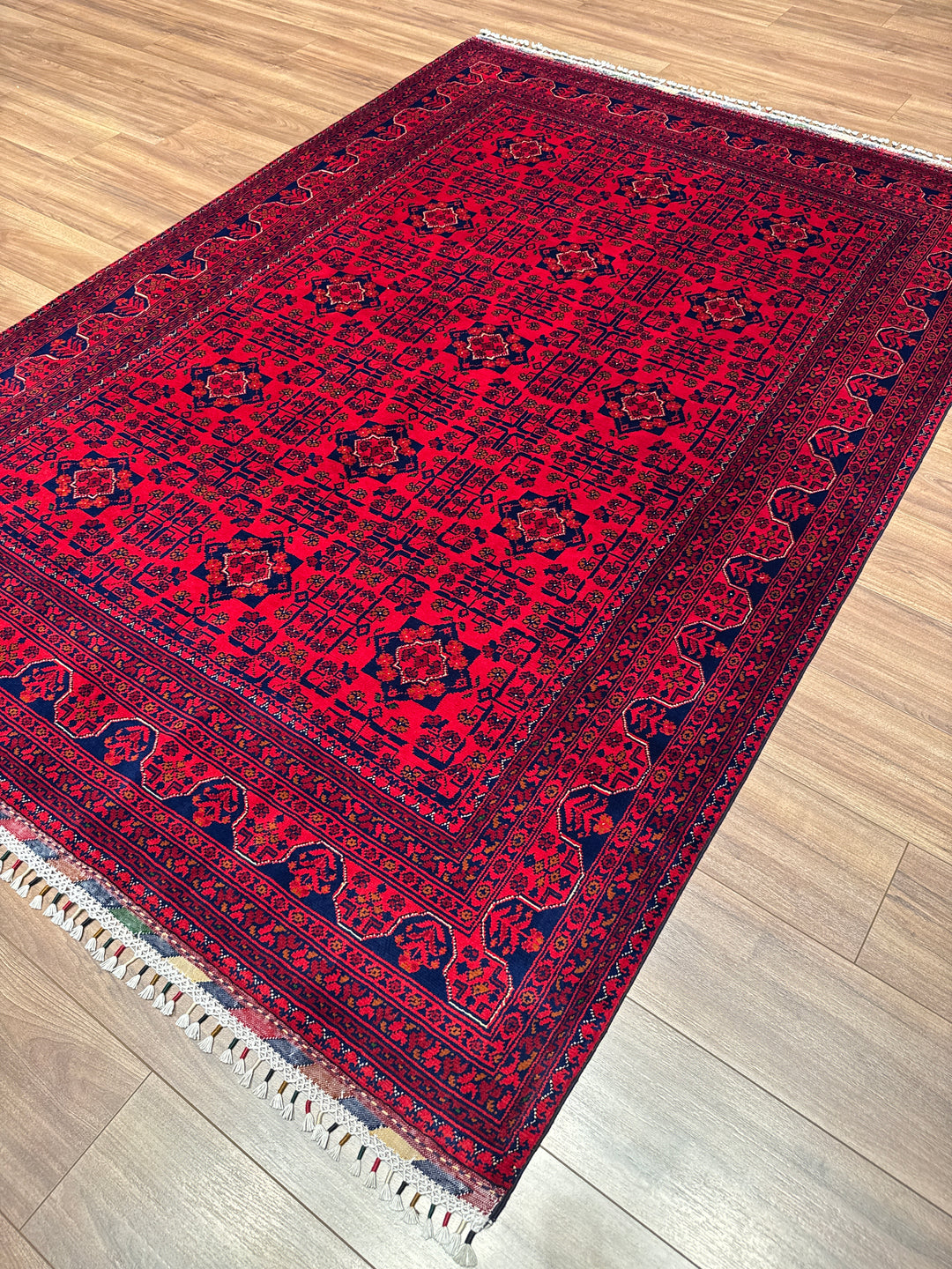 Afgan Halısı Hamyap Orijinal El Dokuması Kök Boya Yün 170x240 4.08 Metrekare - 5x7 ft