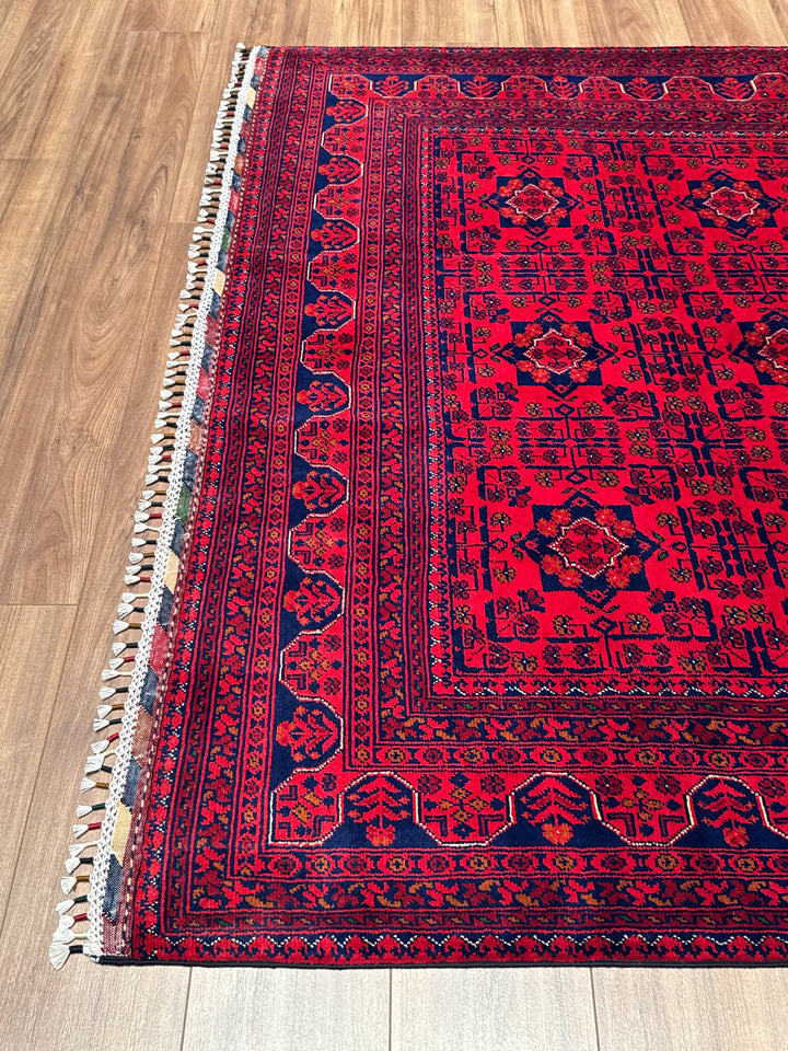 Afgan Halısı Hamyap Orijinal El Dokuması Kök Boya Yün 170x240 4.08 Metrekare - 5x7 ft