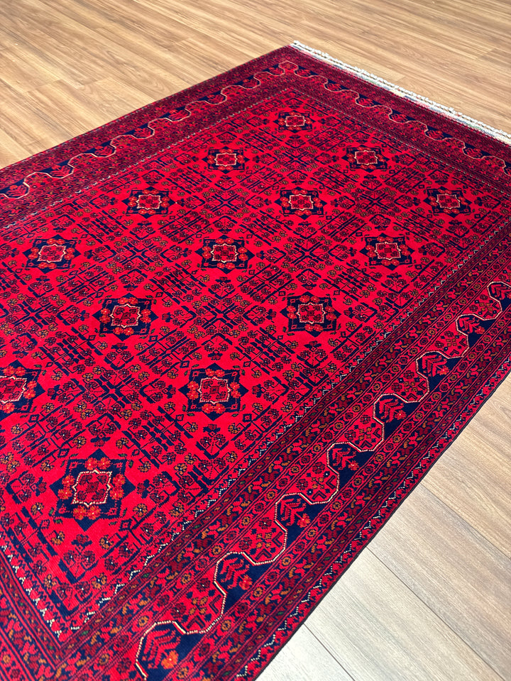 Afgan Halısı Hamyap Orijinal El Dokuması Kök Boya Yün 170x240 4.08 Metrekare - 5x7 ft