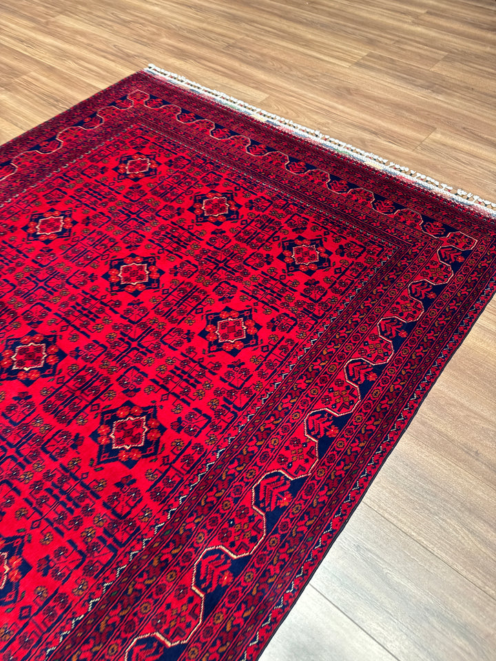 Afgan Halısı Hamyap Orijinal El Dokuması Kök Boya Yün 170x240 4.08 Metrekare - 5x7 ft