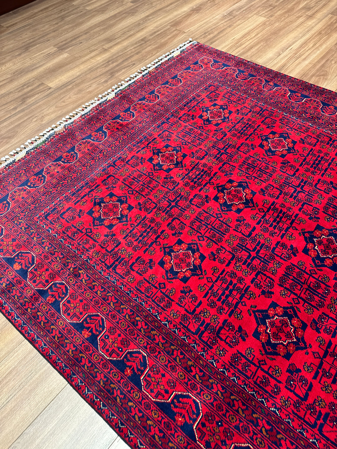 Afgan Halısı Hamyap Orijinal El Dokuması Kök Boya Yün 170x240 4.08 Metrekare - 5x7 ft