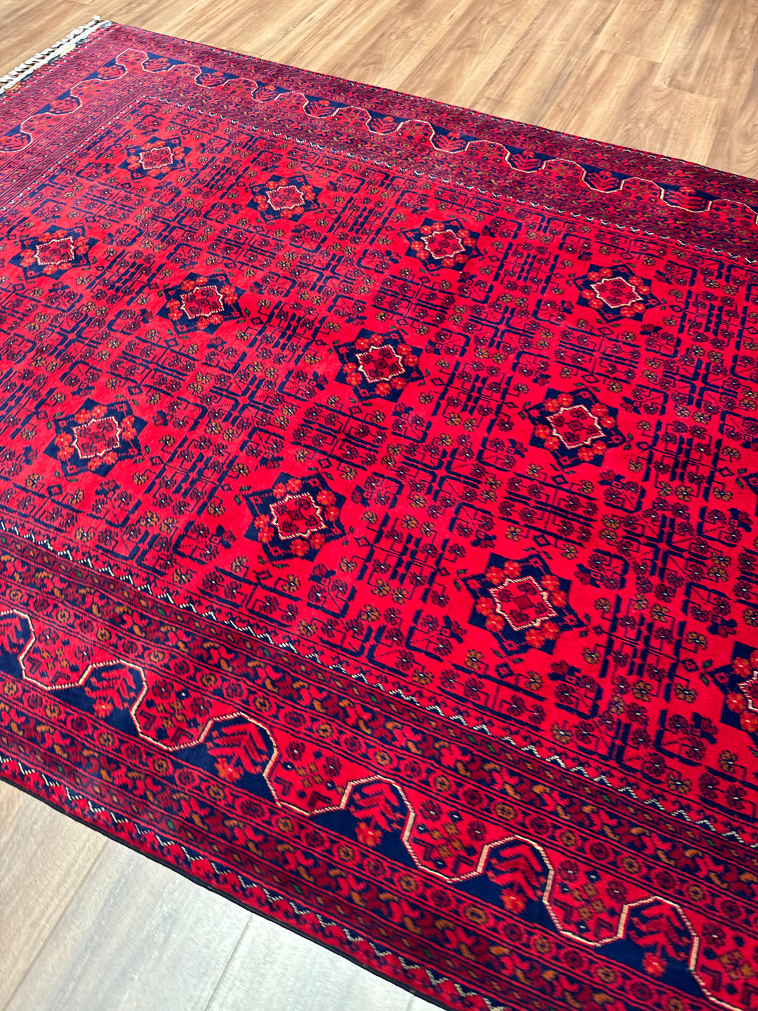 Afgan Halısı Hamyap Orijinal El Dokuması Kök Boya Yün 170x240 4.08 Metrekare - 5x7 ft