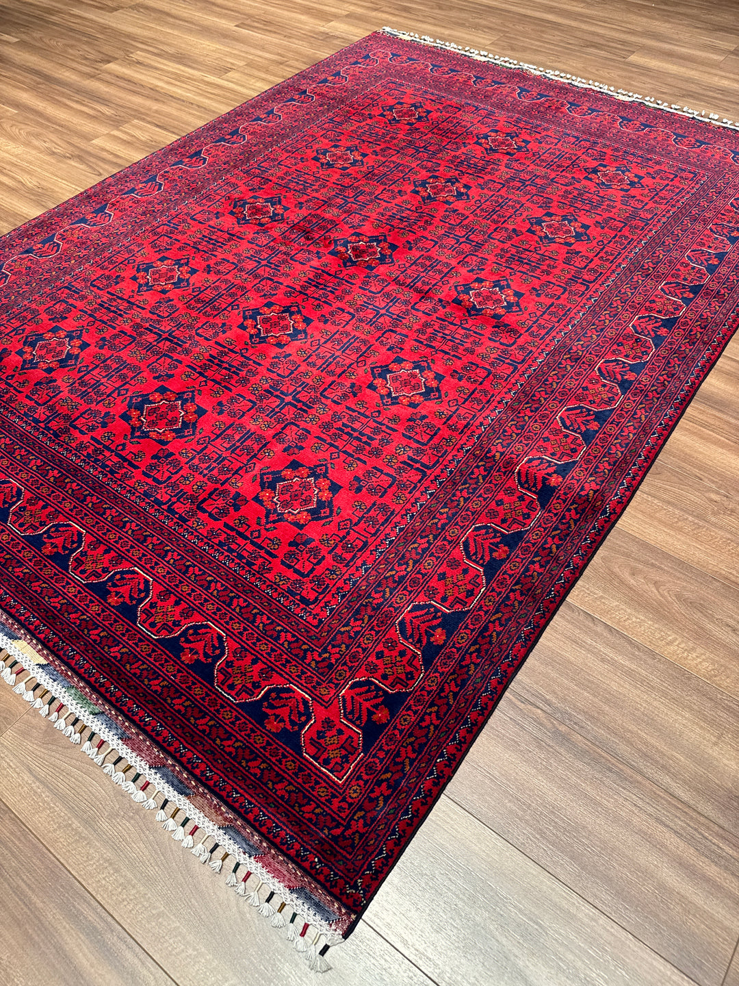 Afgan Halısı Hamyap Orijinal El Dokuması Kök Boya Yün 170x240 4.08 Metrekare - 5x7 ft