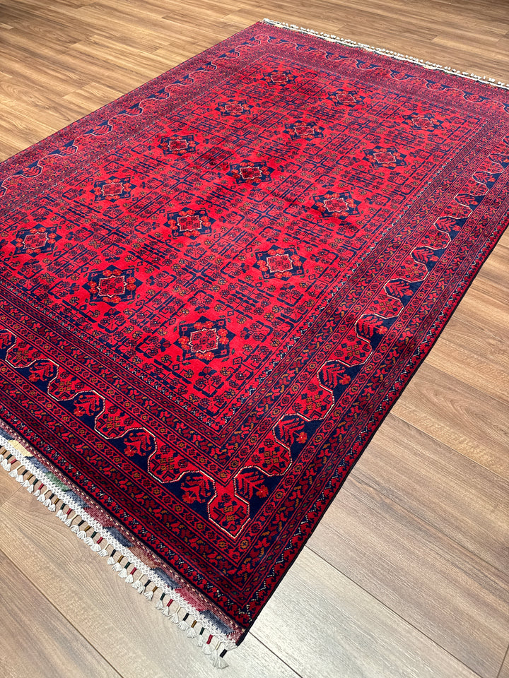 Afgan Halısı Hamyap Orijinal El Dokuması Kök Boya Yün 170x240 4.08 Metrekare - 5x7 ft