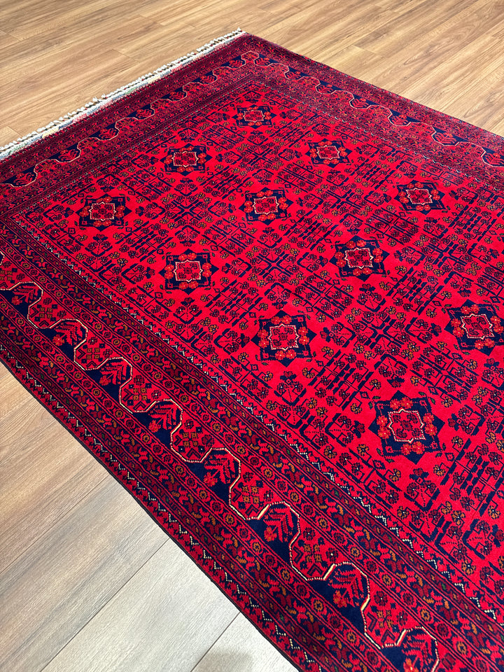 Afgan Halısı Hamyap Orijinal El Dokuması Kök Boya Yün 170x240 4.08 Metrekare - 5x7 ft