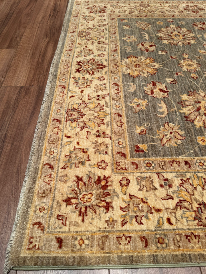 Uşak Orijinal El Dokuması Krem Kök Boya Yün Halı 150x205 3.08 Metrekare - 6x8 ft