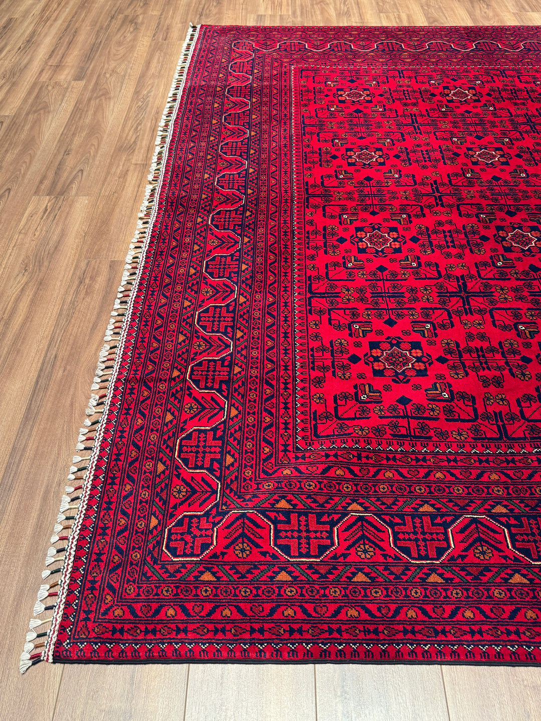 Afgan Halısı Hamyap Orijinal El Dokuması Kök Boya Yün 247x349 8.62 Metrekare - 8x11 ft