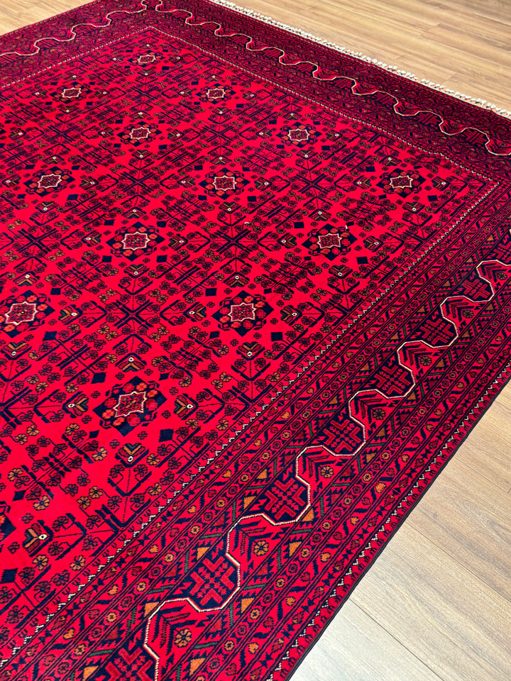 Afgan Halısı Hamyap Orijinal El Dokuması Kök Boya Yün 247x349 8.62 Metrekare - 8x11 ft