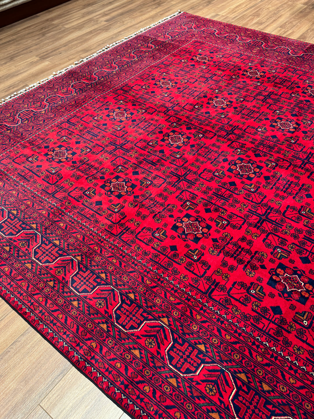 Afgan Halısı Hamyap Orijinal El Dokuması Kök Boya Yün 247x349 8.62 Metrekare - 8x11 ft