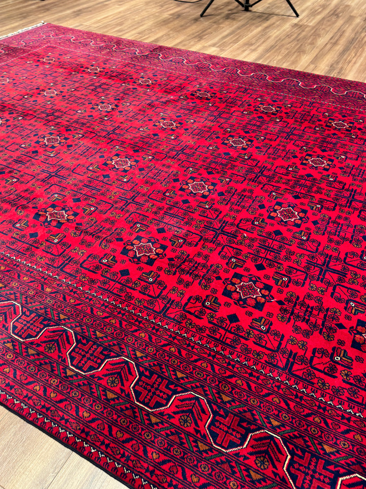 Afgan Halısı Hamyap Orijinal El Dokuması Kök Boya Yün 247x349 8.62 Metrekare - 8x11 ft