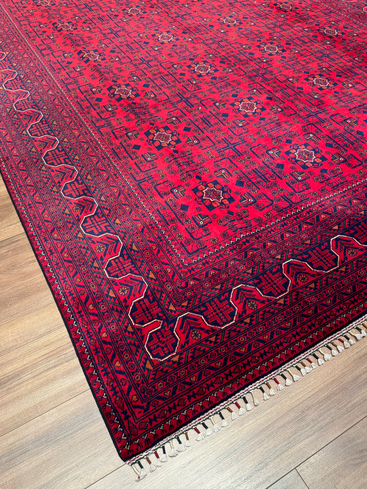 Afgan Halısı Hamyap Orijinal El Dokuması Kök Boya Yün 247x349 8.62 Metrekare - 8x11 ft