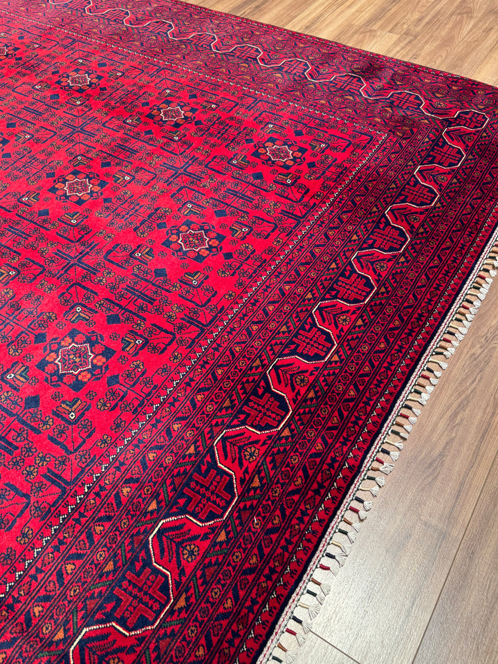 Afgan Halısı Hamyap Orijinal El Dokuması Kök Boya Yün 247x349 8.62 Metrekare - 8x11 ft