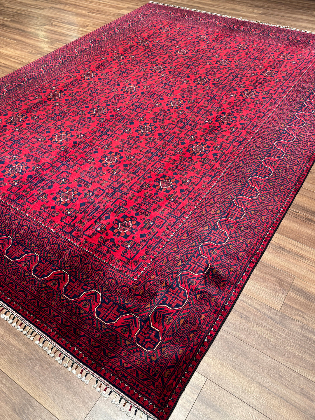 Afgan Halısı Hamyap Orijinal El Dokuması Kök Boya Yün 247x349 8.62 Metrekare - 8x11 ft