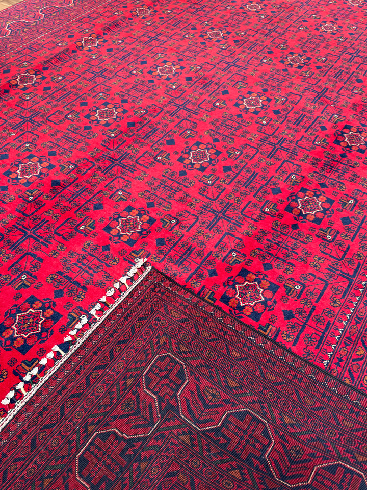 Afgan Halısı Hamyap Orijinal El Dokuması Kök Boya Yün 247x349 8.62 Metrekare - 8x11 ft