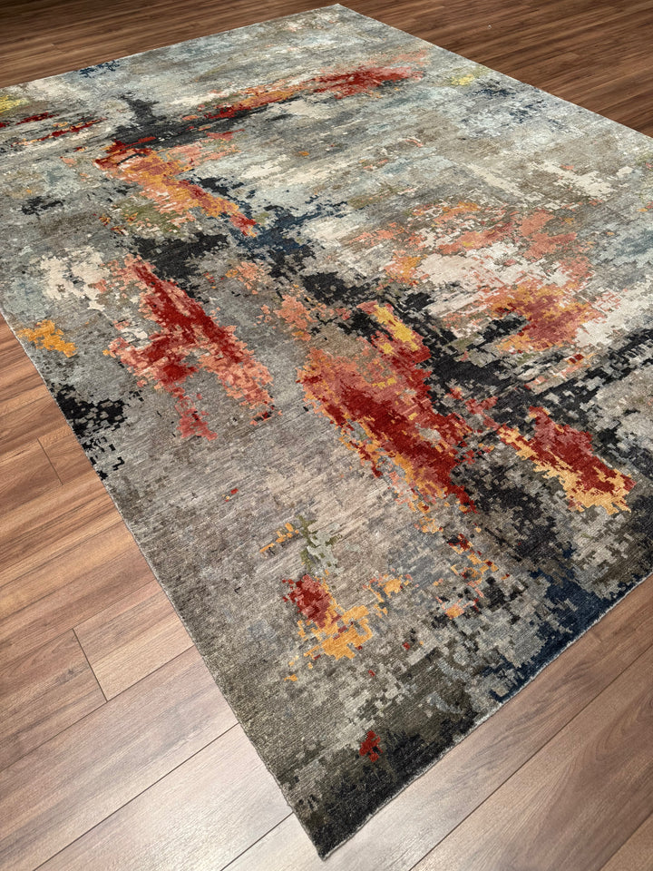 New Diamond Original Hand Woven Multi Wool Bamboo Carpet 270x365 9.86 Square Meters - 9x12 ft