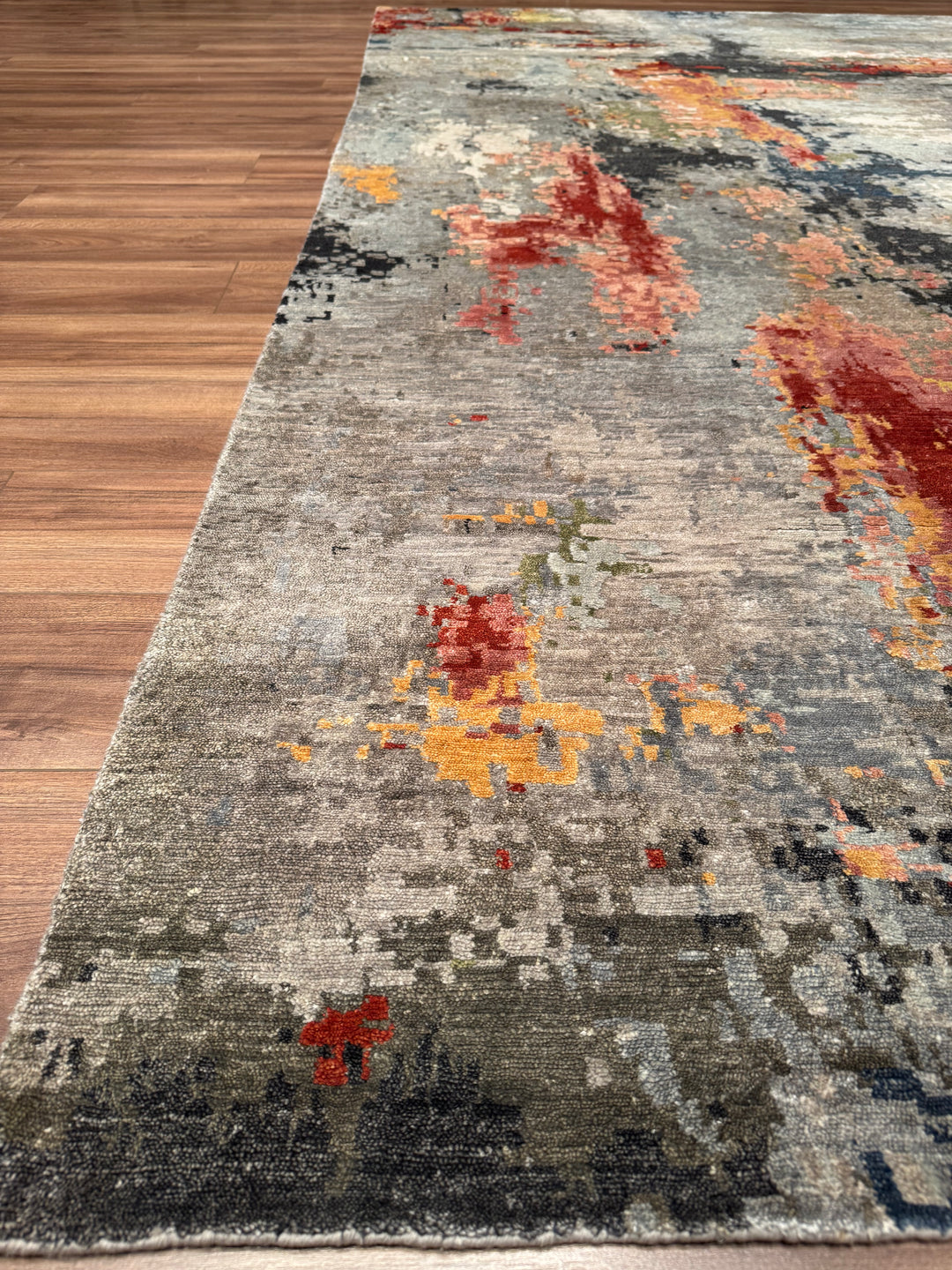 New Diamond Original Hand Woven Multi Wool Bamboo Carpet 270x365 9.86 Square Meters - 9x12 ft