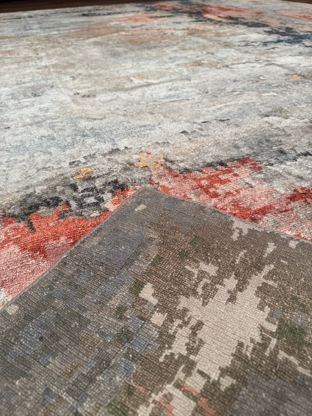 New Diamond Original Hand Woven Multi Wool Bamboo Carpet 270x365 9.86 Square Meters - 9x12 ft