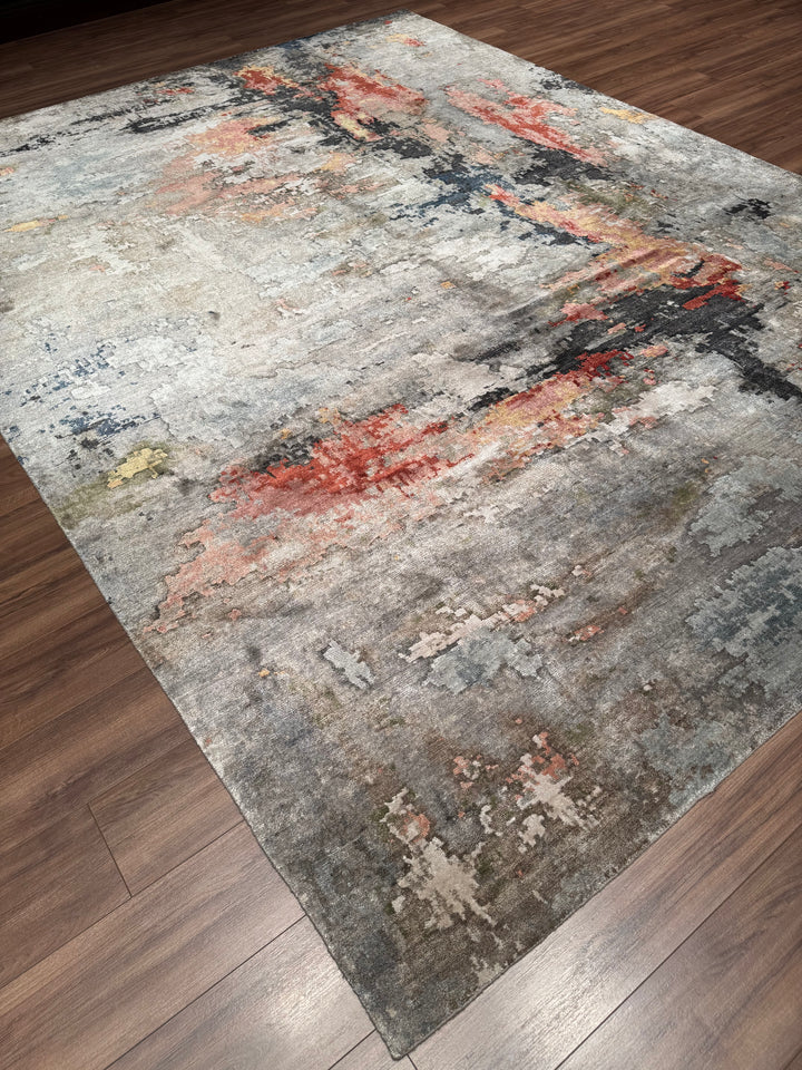 New Diamond Original Hand Woven Multi Wool Bamboo Carpet 270x365 9.86 Square Meters - 9x12 ft