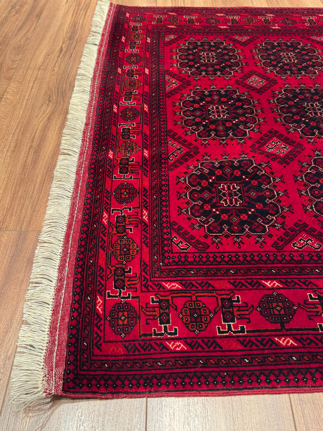 Afgan Halısı Bilcik Orijinal El Dokuması Kök Boya Yün 122x174 2.12 Metrekare - 3x5 ft