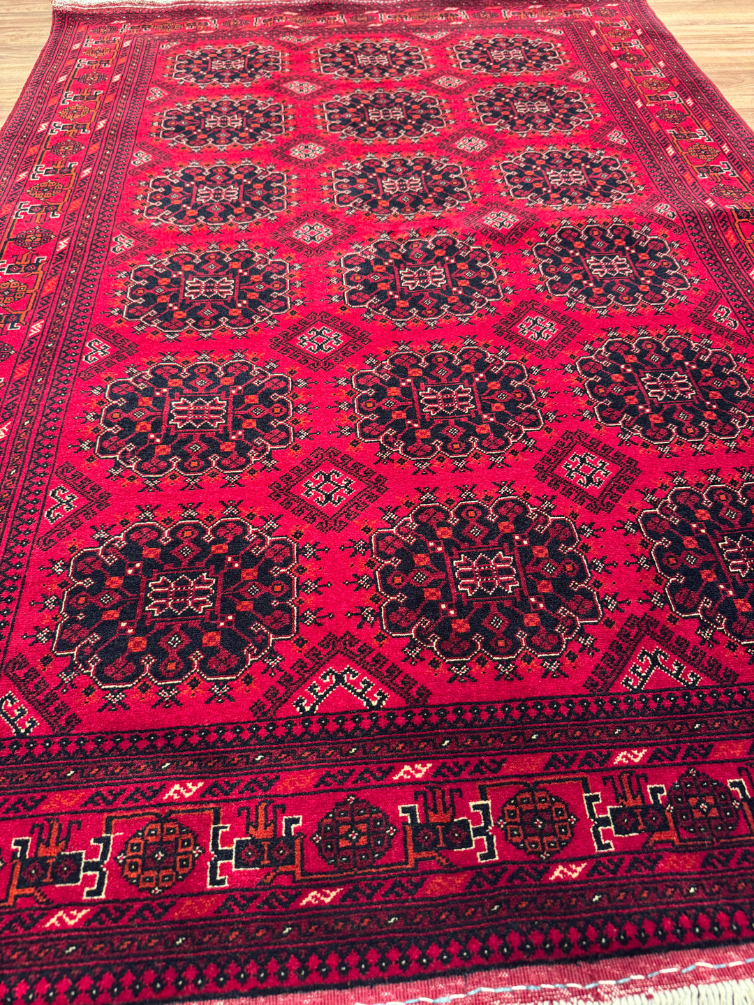 Afgan Halısı Bilcik Orijinal El Dokuması Kök Boya Yün 122x174 2.12 Metrekare - 3x5 ft