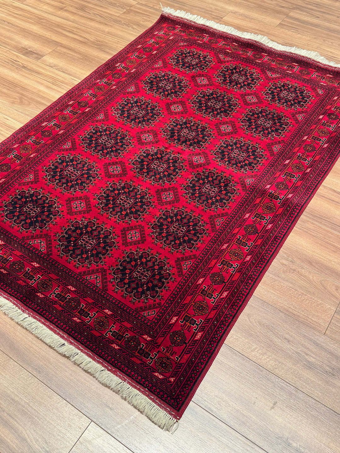 Afgan Halısı Bilcik Orijinal El Dokuması Kök Boya Yün 122x174 2.12 Metrekare - 3x5 ft