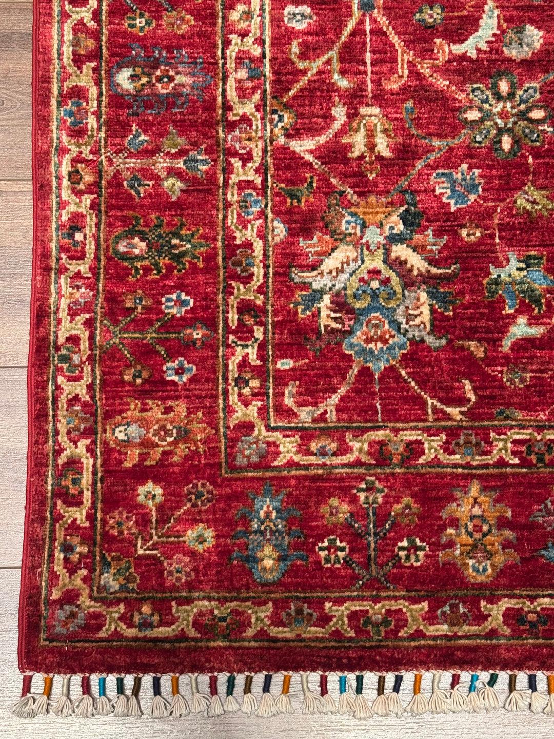 Sultani Binbirgece Orijinal El Dokuması Kırmızı Kök Boya Yün Halı 123x183 2.25 Metrekare - 4x6 ft