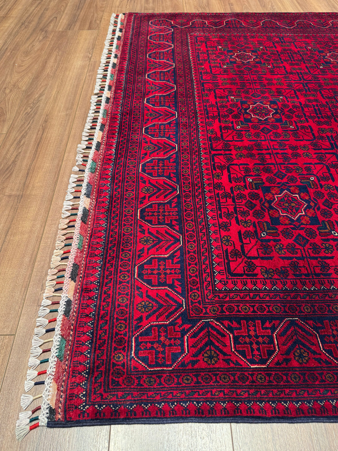 Afgan Halısı Hamyap Orijinal El Dokuması Kök Boya Yün 169x238 4.02 Metrekare - 5x7 ft