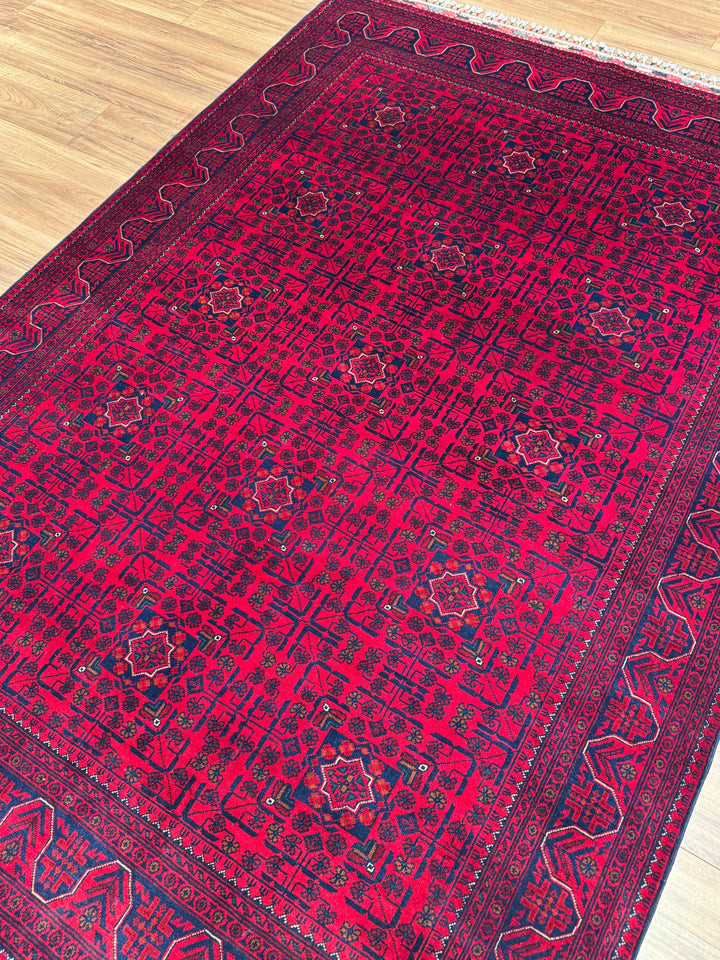 Afgan Halısı Hamyap Orijinal El Dokuması Kök Boya Yün 169x238 4.02 Metrekare - 5x7 ft