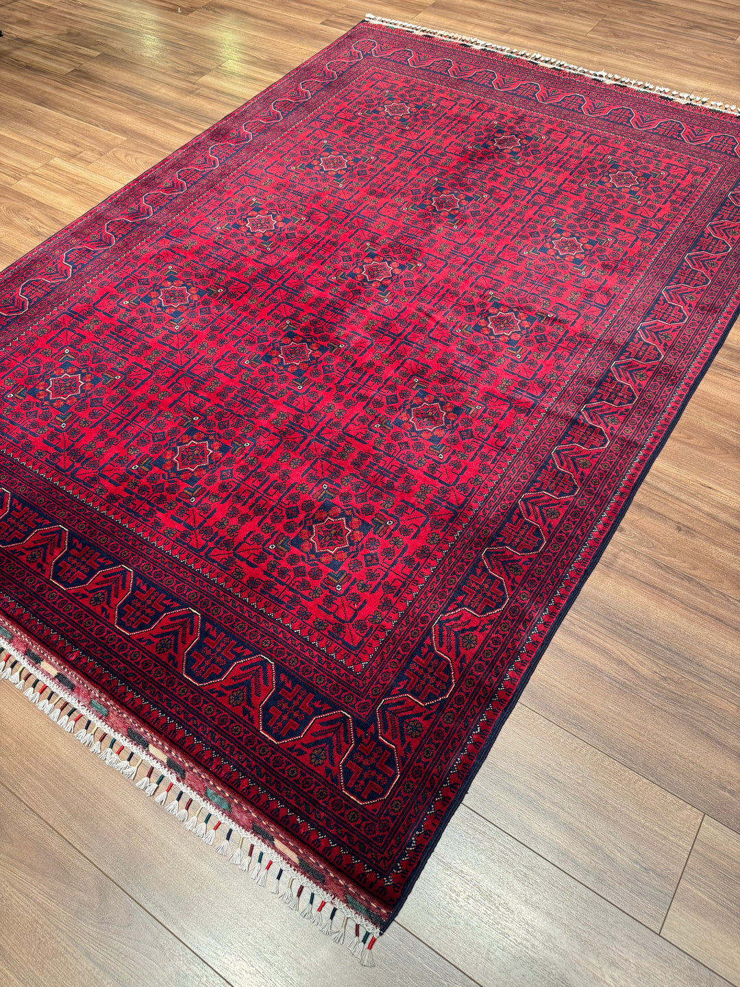 Afgan Halısı Hamyap Orijinal El Dokuması Kök Boya Yün 169x238 4.02 Metrekare - 5x7 ft