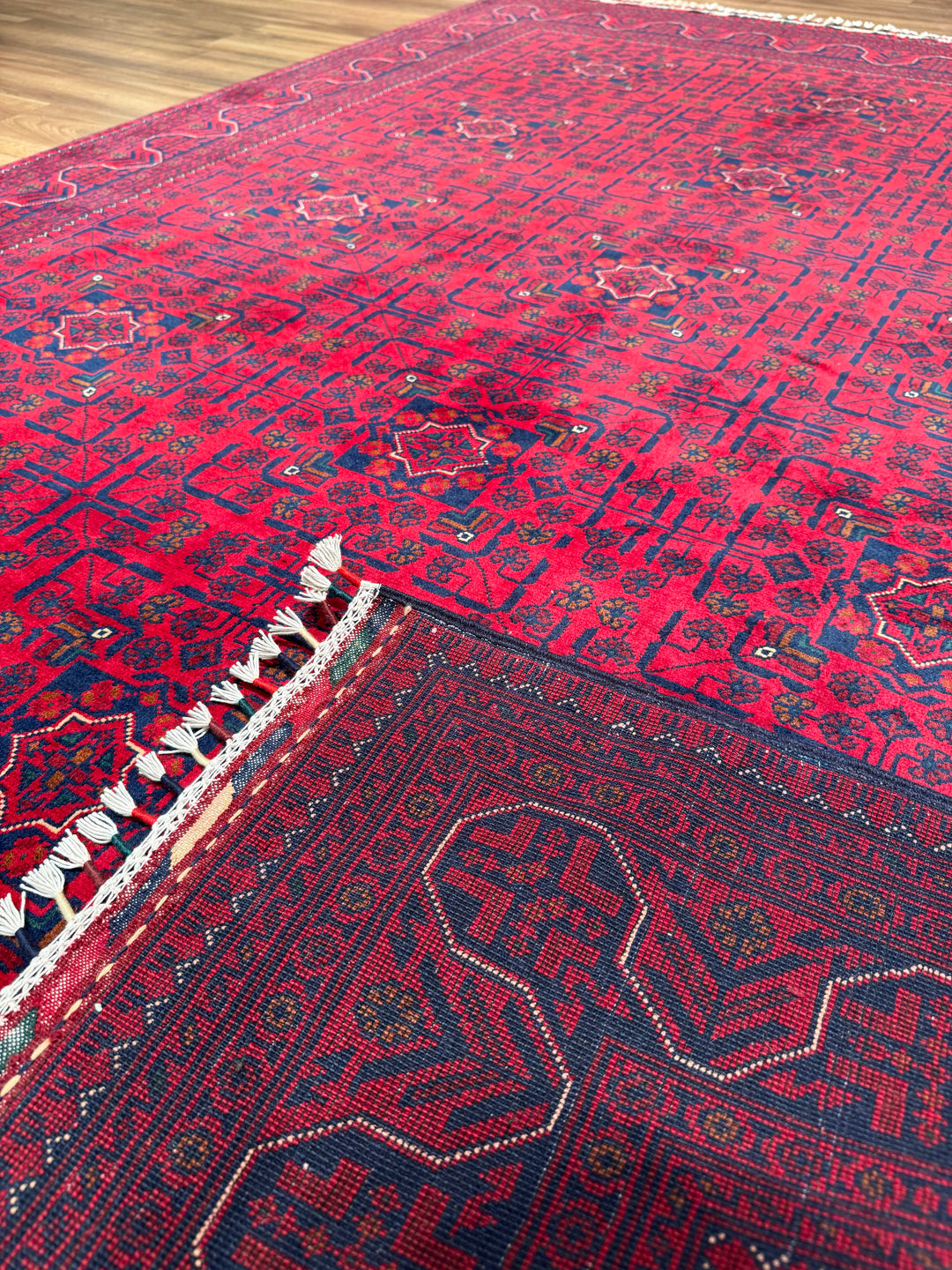 Afgan Halısı Hamyap Orijinal El Dokuması Kök Boya Yün 169x238 4.02 Metrekare - 5x7 ft