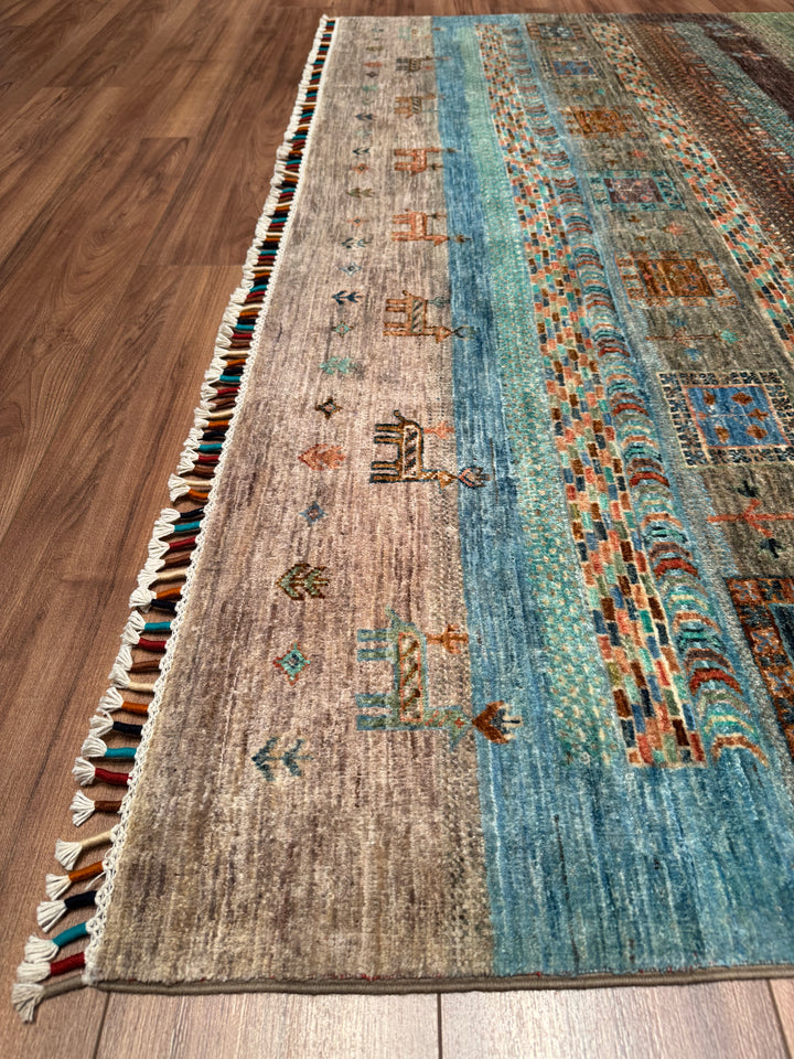 Khorjin Hayat Ağacı Orijinal El Dokuması Multi Kök Boya Yün Halı 207x308 6.38 Metrekare - 7x10 ft