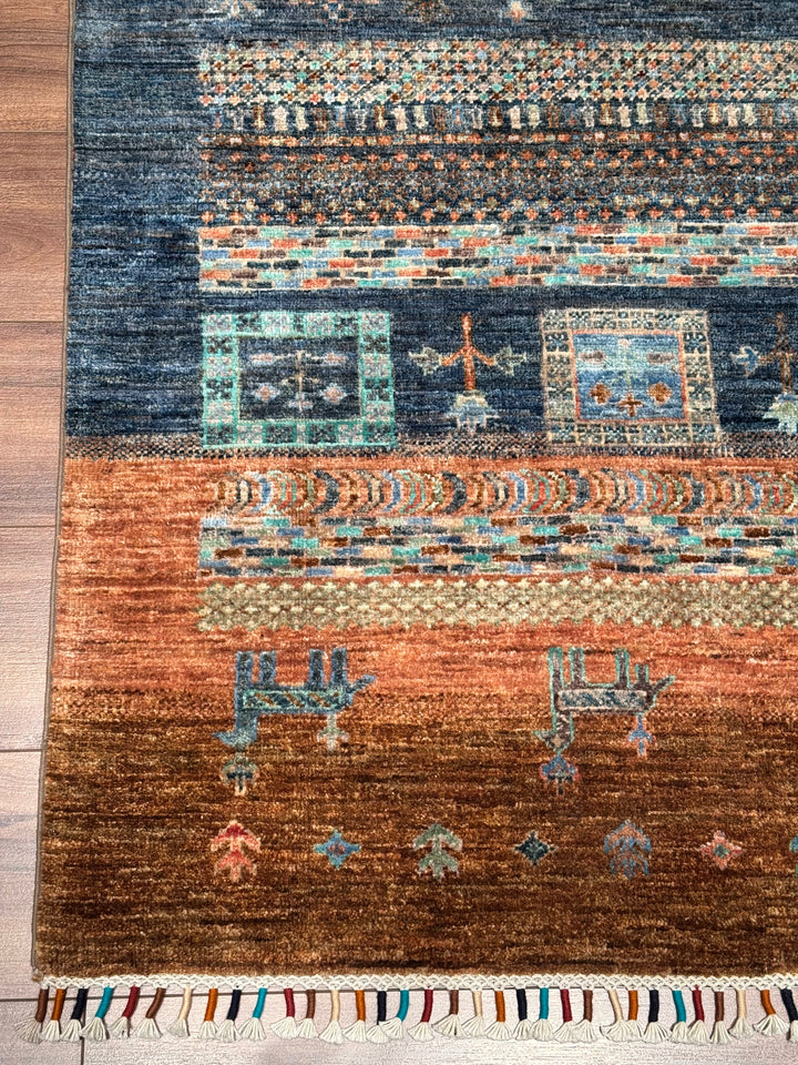 Khorjin Hayat Ağacı Orijinal El Dokuması Multi Kök Boya Yün Halı 207x308 6.38 Metrekare - 7x10 ft