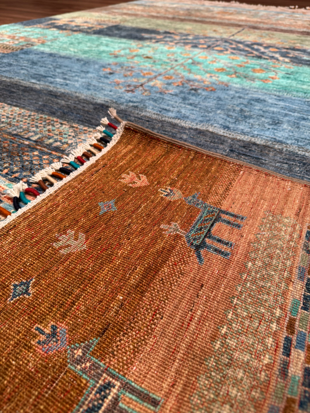 Khorjin Hayat Ağacı Orijinal El Dokuması Multi Kök Boya Yün Halı 207x308 6.38 Metrekare - 7x10 ft