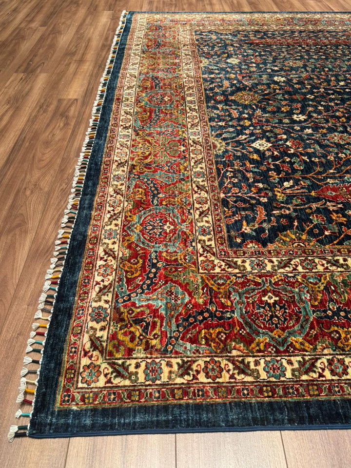 Haris Hayat Ağacı Orijinal El Dokuması Multi Kök Boya Yün Halı 270x363 9.80 Metrekare - 9x12 ft