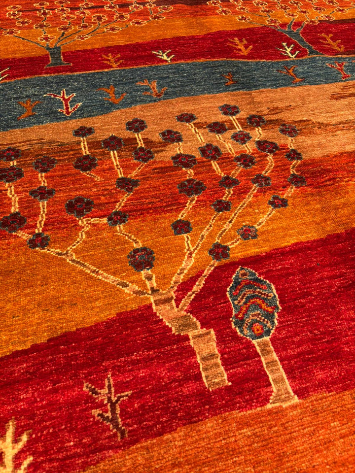 Sultani Hayat Ağacı Orijinal El Dokuması Multi Kök Boya Yün Halı 173x246 4.26 Metrekare - 5x8 ft