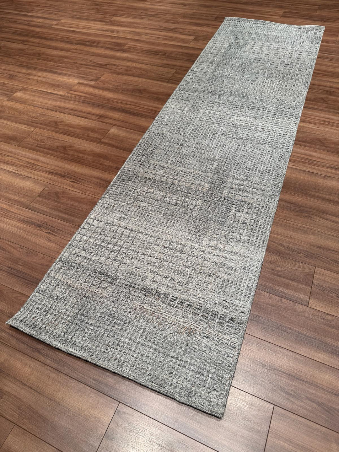 İskandinav Orijinal El Dokuması Gri Yün Halı