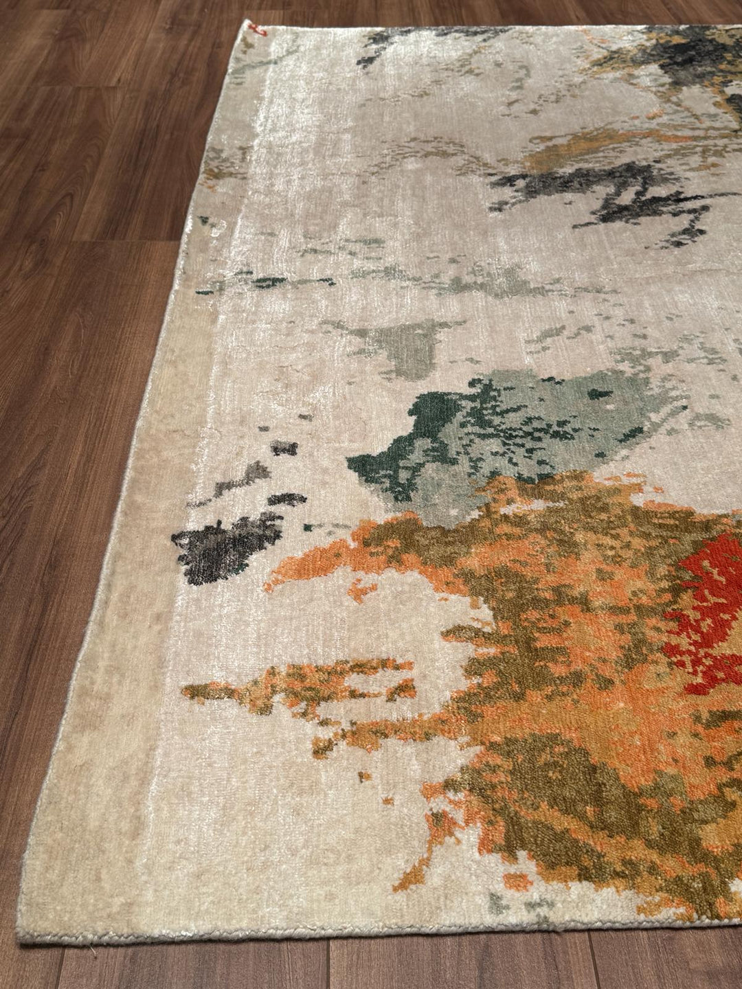 New Diamond Orijinal El Dokuması Multi Yün Bambu Halı 201x303 6.09 Metrekare - 6x10 ft