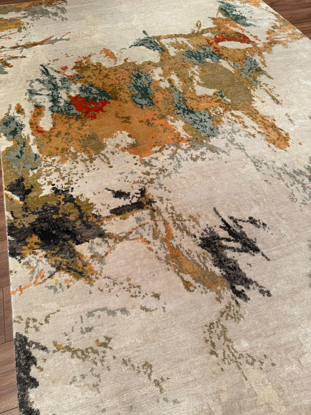 New Diamond Orijinal El Dokuması Multi Yün Bambu Halı 201x303 6.09 Metrekare - 6x10 ft