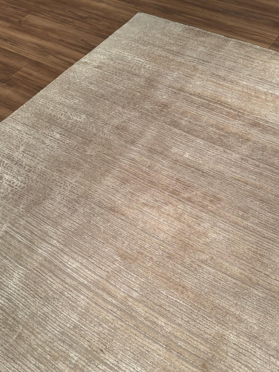 New Diamond Orijinal El Dokuması Bej Yün Bambu Halı