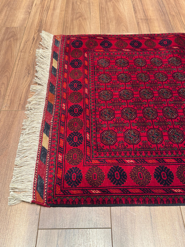 Afgan Halısı Yolluk Bilcik Buhara Orijinal El Dokuması Kök Boya Yün 0.83x289 2.40 Metrekare - 3x10 ft