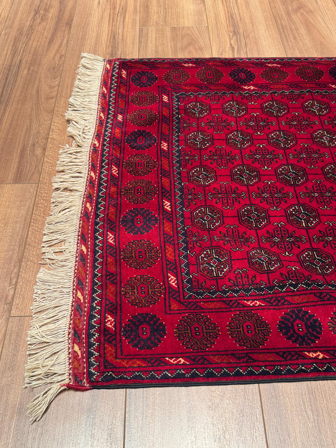 Afgan Halısı Yolluk Bilcik Buhara Orijinal El Dokuması Kök Boya Yün 0.80x289 2.31 Metrekare - 3x10 ft