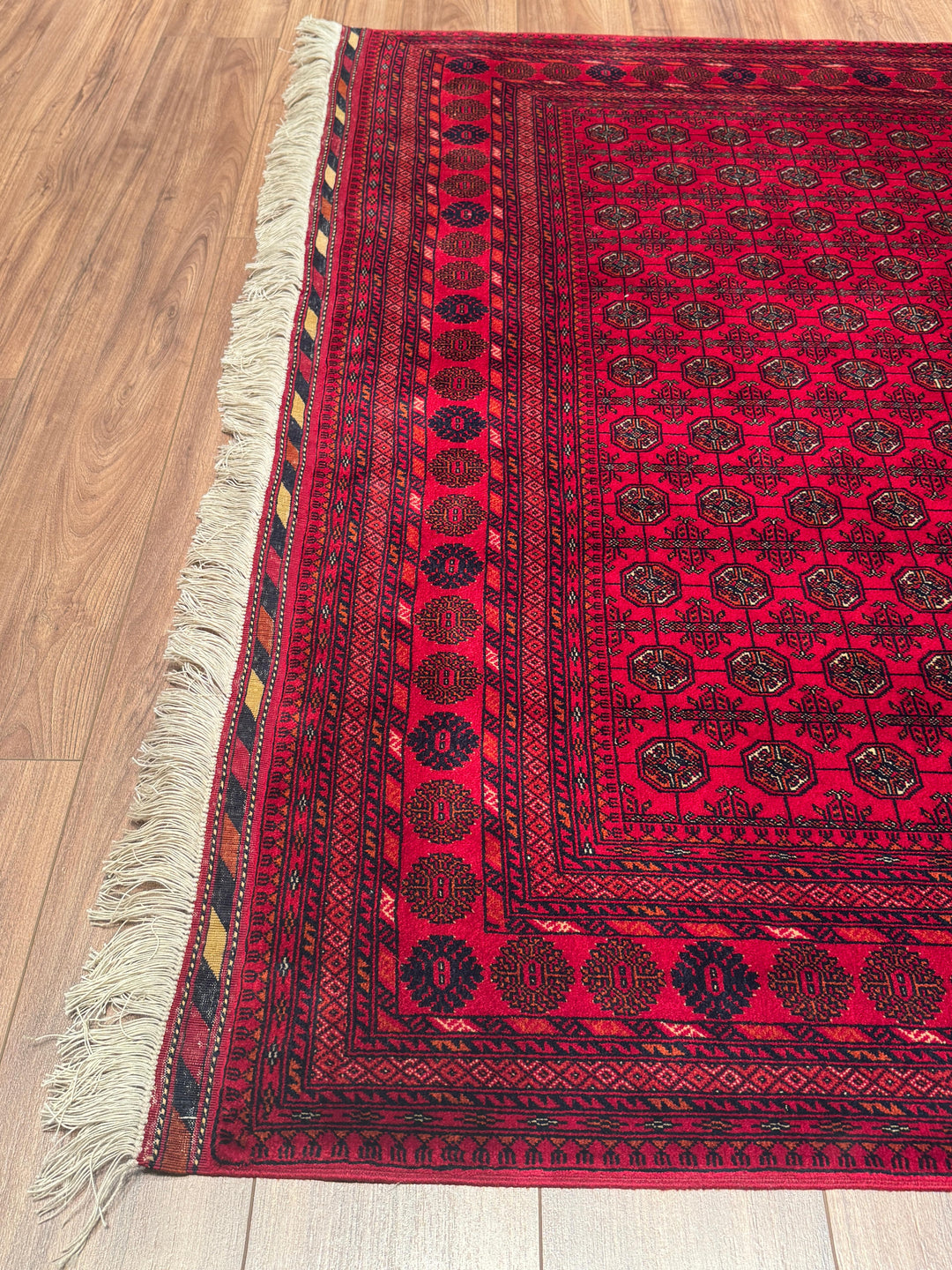 Afgan Halısı Bilcik Buhara Orijinal El Dokuması Kök Boya Yün 172x235 4.04 Metrekare - 5x7 ft