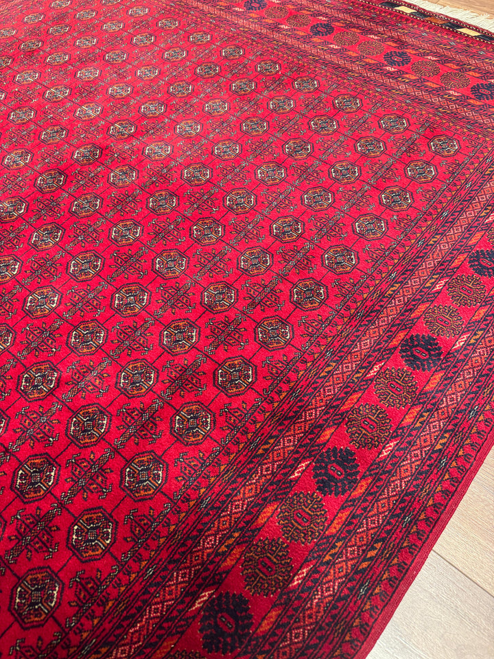 Afgan Halısı Bilcik Buhara Orijinal El Dokuması Kök Boya Yün 172x235 4.04 Metrekare - 5x7 ft