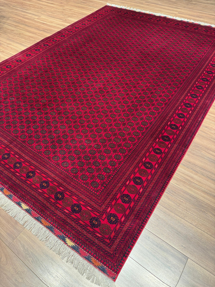 Afgan Halısı Bilcik Buhara Orijinal El Dokuması Kök Boya Yün 249x347 8.64 Metrekare - 8x12 ft