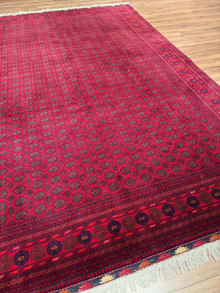 Afgan Halısı Bilcik Buhara Orijinal El Dokuması Kök Boya Yün 249x347 8.64 Metrekare - 8x12 ft