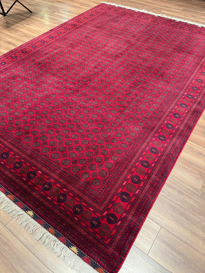 Afgan Halısı Bilcik Buhara Orijinal El Dokuması Kök Boya Yün 249x347 8.64 Metrekare - 8x12 ft