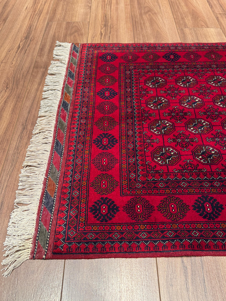 Afgan Halısı Yolluk Bilcik Buhara Orijinal El Dokuması Kök Boya Yün 0.82x205 1.68 Metrekare - 3x7 ft