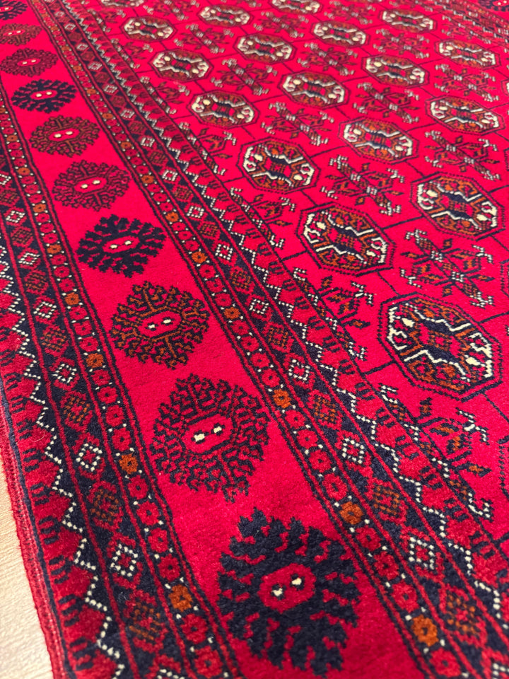 Afgan Halısı Yolluk Bilcik Buhara Orijinal El Dokuması Kök Boya Yün 0.82x205 1.68 Metrekare - 3x7 ft